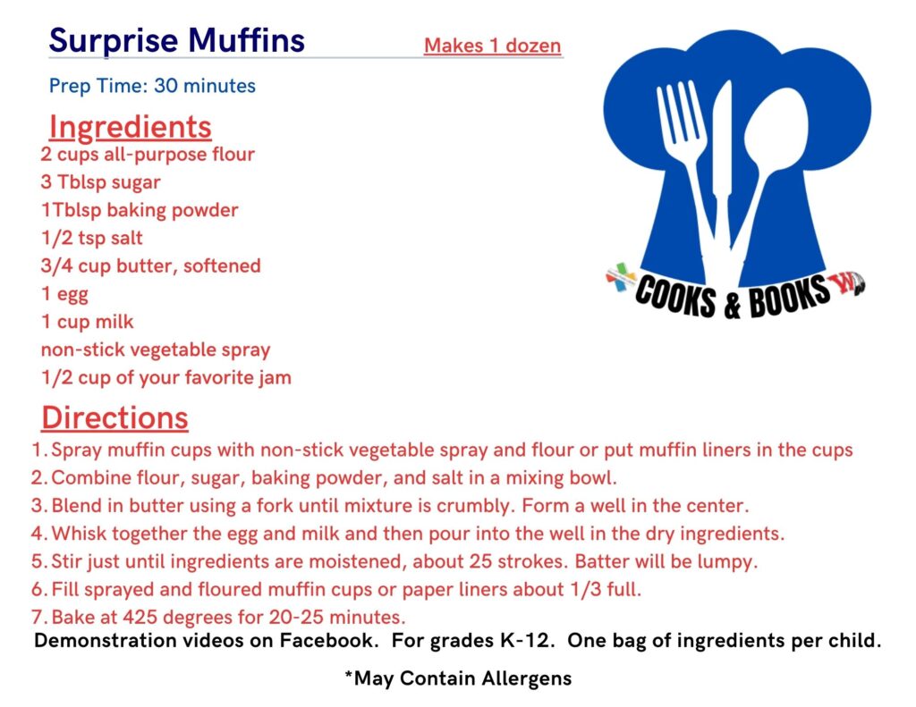 Surprise Muffins: ingredients and directions