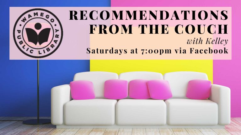 Recommendations from the Couch: Saturdays at 7 pm, on Facebook, click to view