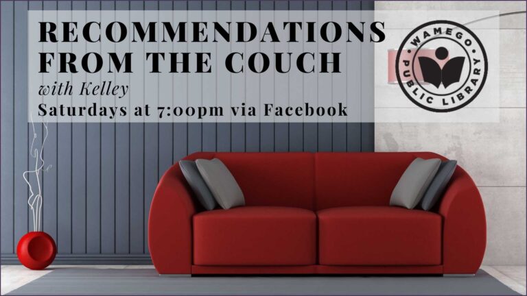 Recommendations from the Couch: Saturdays at 7 pm, on Facebook, click to view