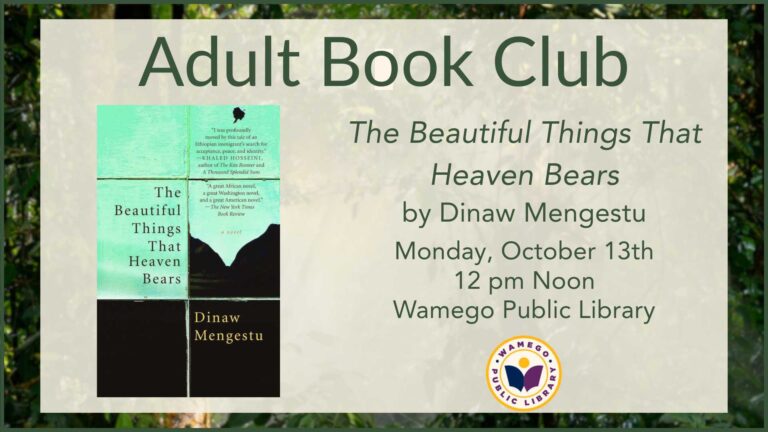 Adult Book Club: The Beautiful Things that Heaven Bears by Dinaw Mengestu
