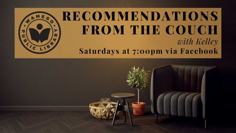 Recommendations from the Couch: Saturdays at 7 pm, on Facebook, click to view