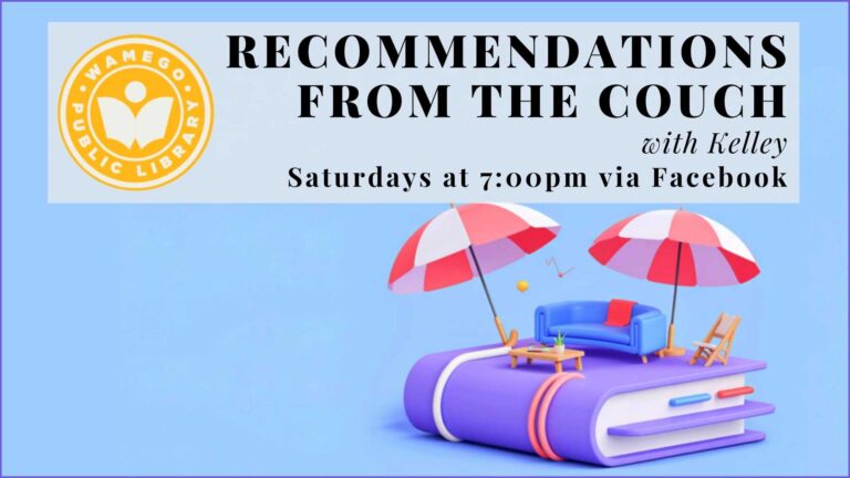 Recommendations from the Couch: Saturdays at 7 pm via Facebook, click to view