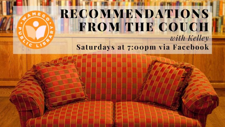 Recommendations from the Couch: Saturdays at 7 pm via Facebook, click to view