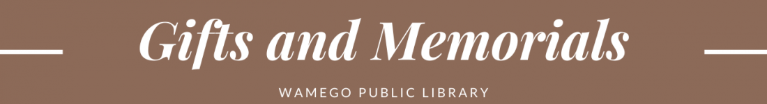 Newsletter Gifts and Memorials
