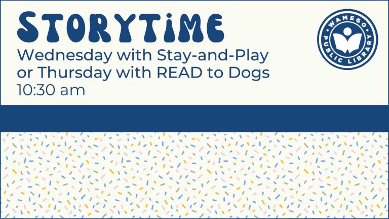 Spring Storytime, Wednesdays and Thursdays of each week at 10:30 am