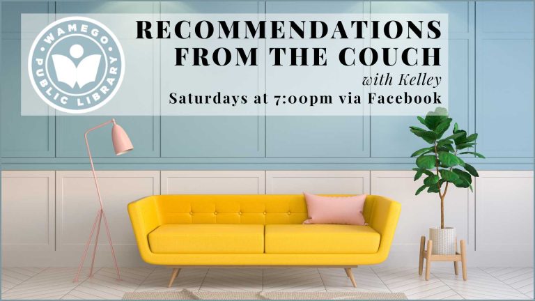 Recommendations from the Couch: Saturdays at 7 pm, on Facebook, click to view