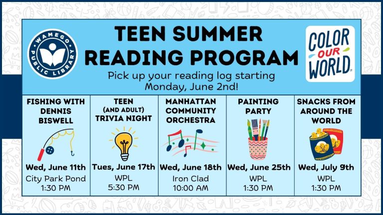 Teen Summer Reading Program Block Sheet