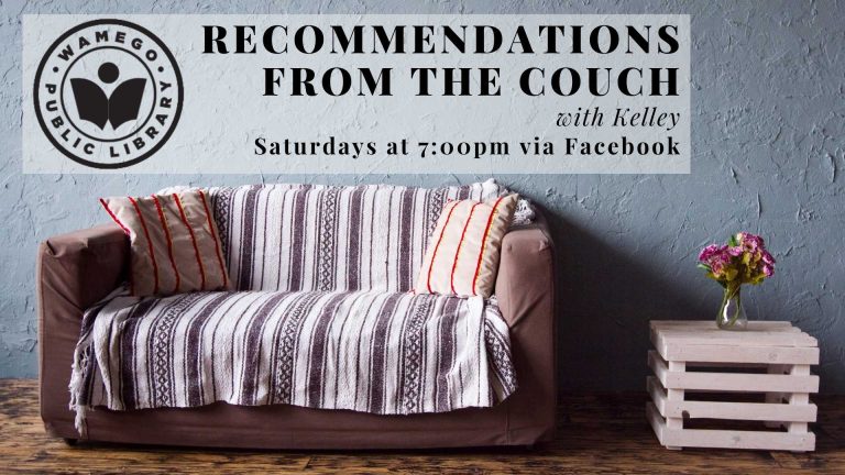 Recommendations from the Couch: Saturdays at 7 pm, on Facebook, click to view