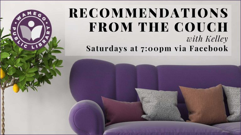 Recommendations from the Couch: Saturdays at 7 pm, on Facebook, click to view