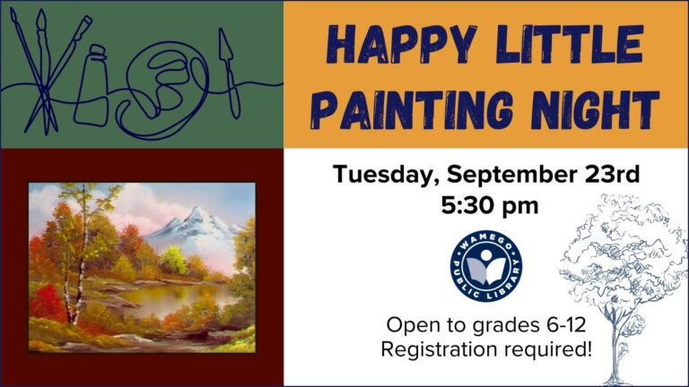 Happy Little Painting Night: Tuesday, September 23rd at 5:30 pm, click to register