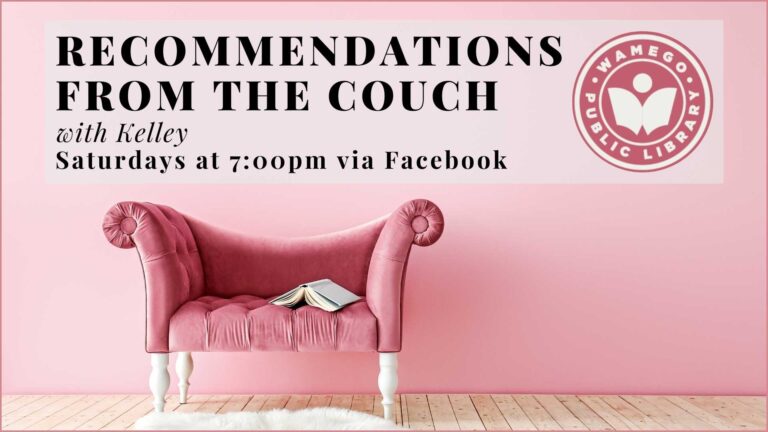 Recommendations from the Couch: Saturdays at 7 pm via Facebook, click to view