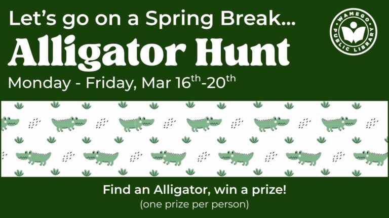 Spring Break Alligator Hunt, Monday, March 16th thru Friday, March 20th