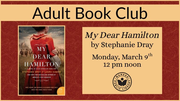 Adult Book Club: Monday, March 9th at 12 pm noon