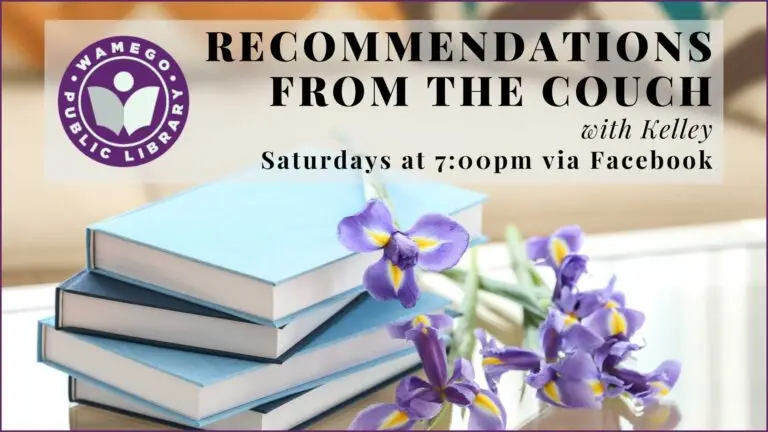 Recommendations from the Couch: Saturdays at 7 pm via Facebook, click to view