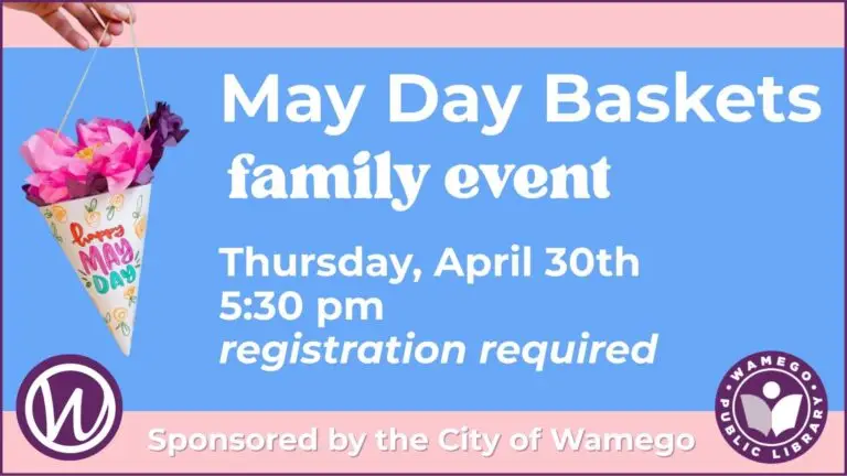 Family Event: May Day Baskets; Thursday, April 30th at 5:30 pm, click to register