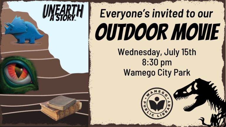 Summer Reading Finale: Outdoor Movie, July 15th at 8:30 pm in Wamego City Park