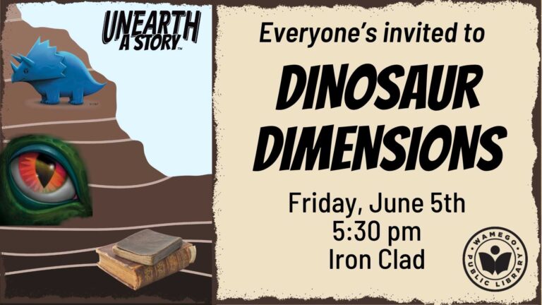Summer Reading Kickoff: Dinosaur Dimensions June 5th, 5:30 pm at Iron Clad