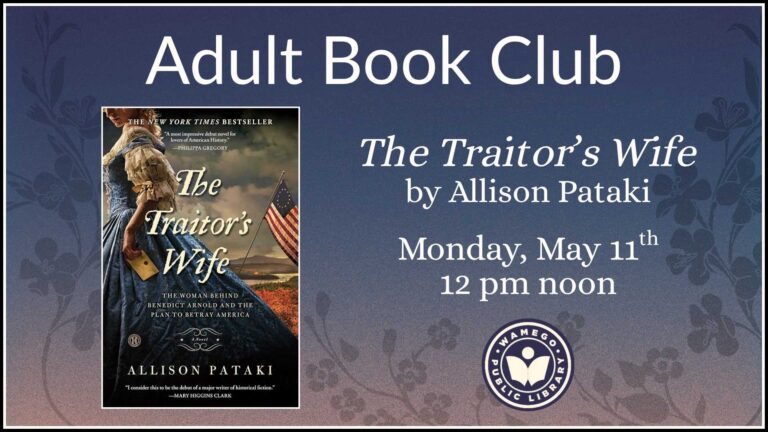 May adult book club, 5/11 at noon