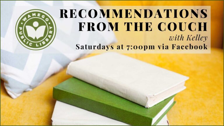 Recommendations from the Couch: Saturdays at 7 pm via Facebook, click to view