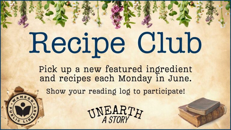 Recipe Club: show your reading log to pick up a featured ingredient, recipes and history each Monday in June