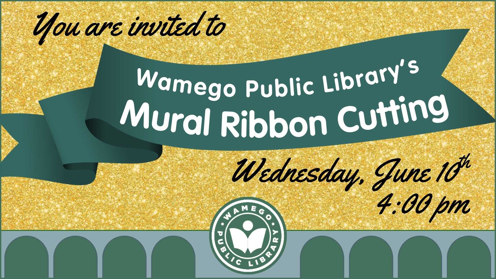 Library's Mural Ribbon Cutting: Wednesday, June 10th at 4 pm