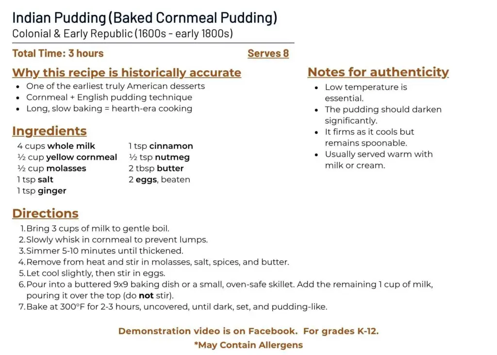 Indian Pudding (Baked Cornmeal Pudding) Recipe