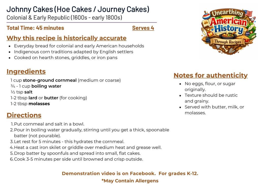 Johnny Cakes Recipe