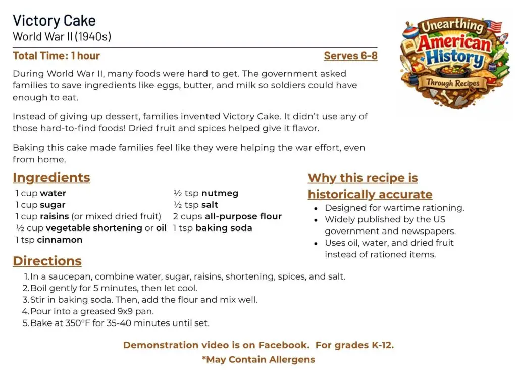 Victory Cake Recipe