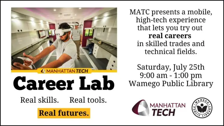 MATC Career Lab; Saturday, July 25th from 9 am to 1 pm, at WPL