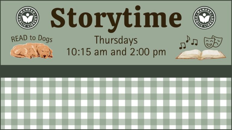 Storytime: Thursdays at 10:15 am and 2 pm
